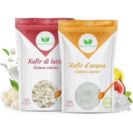 Duo Natural Probio: grani di kefir di latte e grani di kefir d'acqua